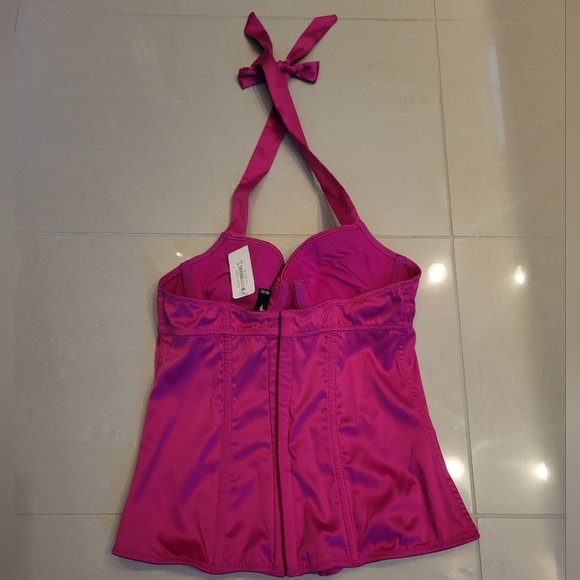 La Senza NWT size small satin corset top with halter bow strap - Picture 2 of 2